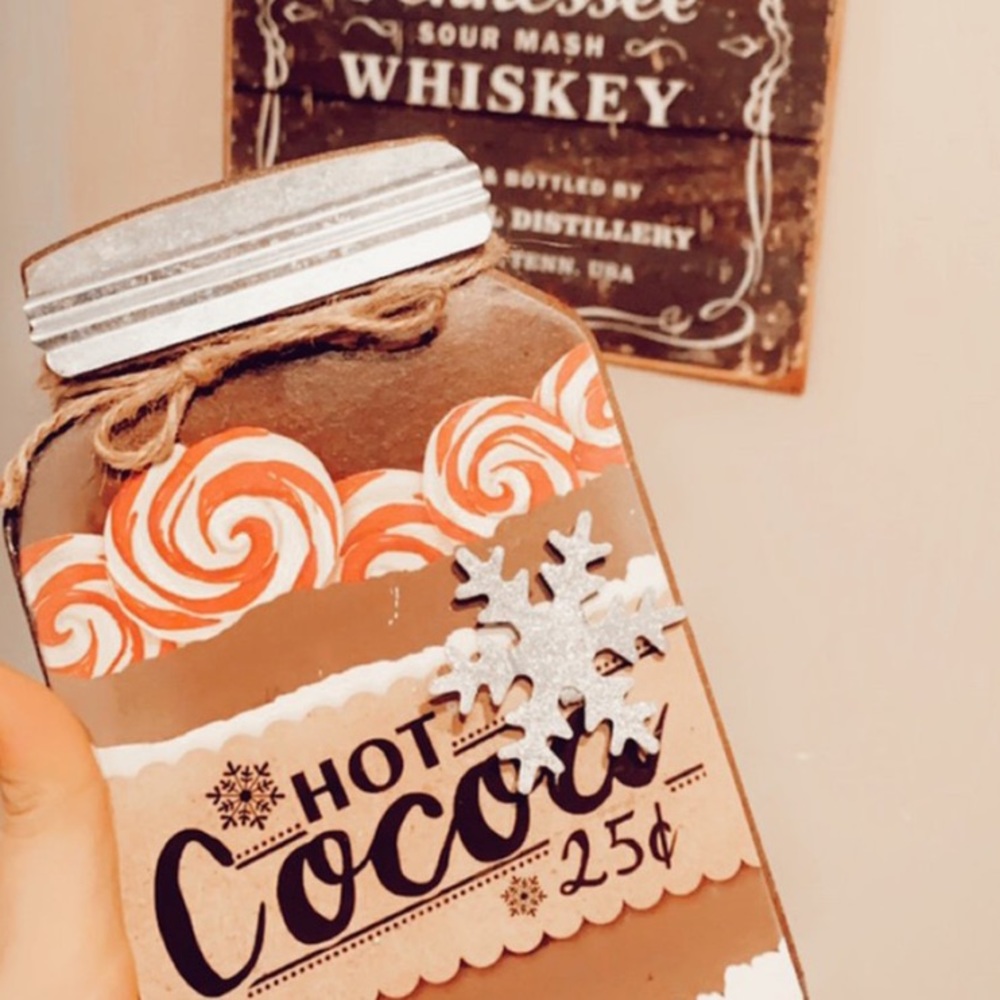 antique hot cocoa seasonal decor
